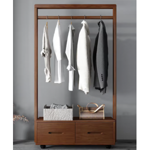 全实木衣帽架落地卧室