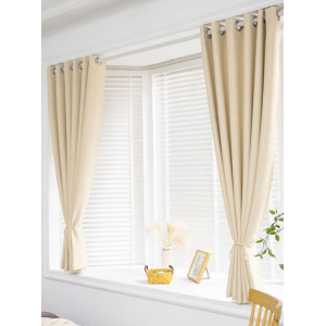 卧室窗帘遮光免打孔安装