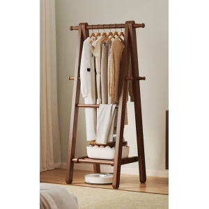 实木衣帽架落地卧室衣架家用