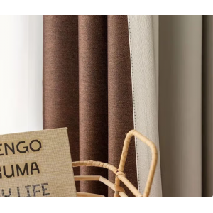 加厚全遮光窗帘奶油风卧室